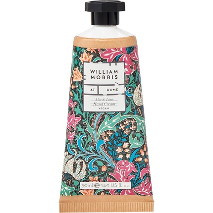 William Morris At Home Golden Lily Dark Aloe & Lime Hand Cream Enriched with Shea Butter Cruelty Free & Vegan Friendly Travel Friendly Size 50ml