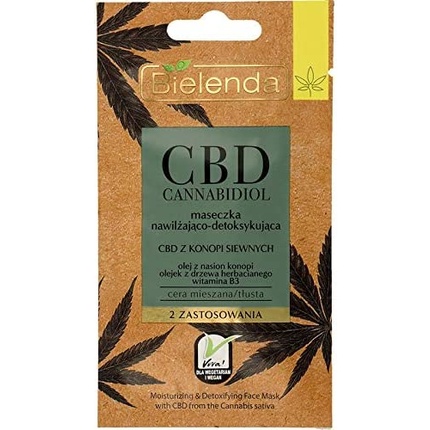 Bielenda Moisturising and Detoxifying Face Mask with CBD 8g