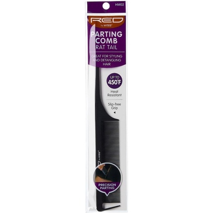 Red Heat Resistant Parting Rat Tail Comb