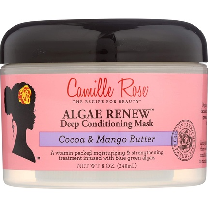 Camille Rose Algae Renew Deep Conditioner 240ml - Vitamin Formula with Blue Green Algae and Mango Butter