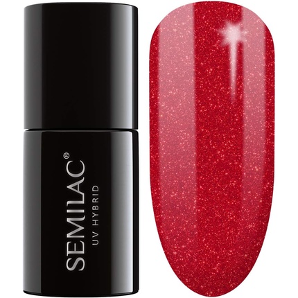 Semilac UV Nail Polish Glitter Red 025 7ml