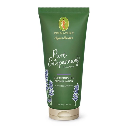 PRIMAVERA Pure Relaxation Cream Shower 200ml Lavender Vanilla Scented Natural Cosmetics