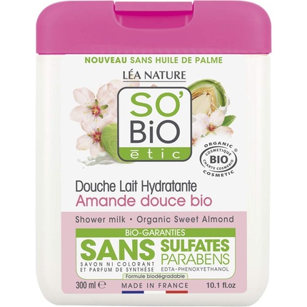 So Bio Etic Shower Cream with Organic Honey and Organic Almond and Aloe Vera 300ml