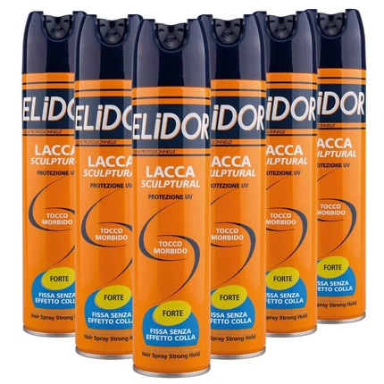 Elidor Sculptural Hairspray Strong Hold Professional Hairspray - 6 X 300 Ml